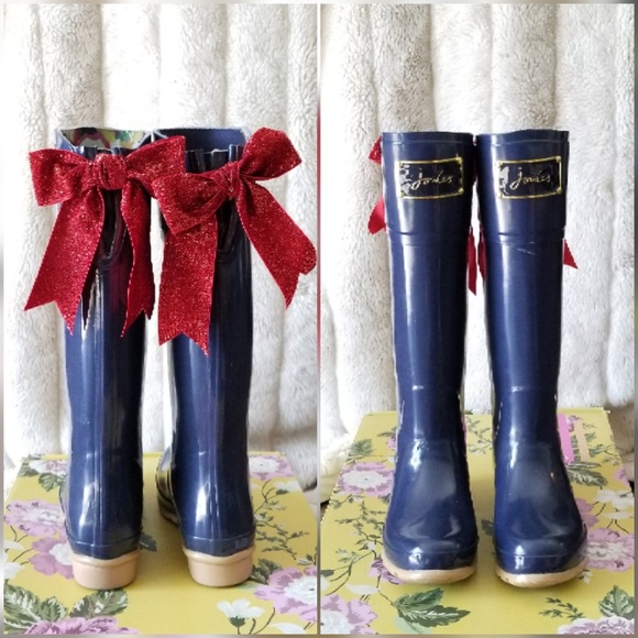 Joules Shoes - 🍒EUC🍒 JOULES CUSTOM RAIN BOOTS 5